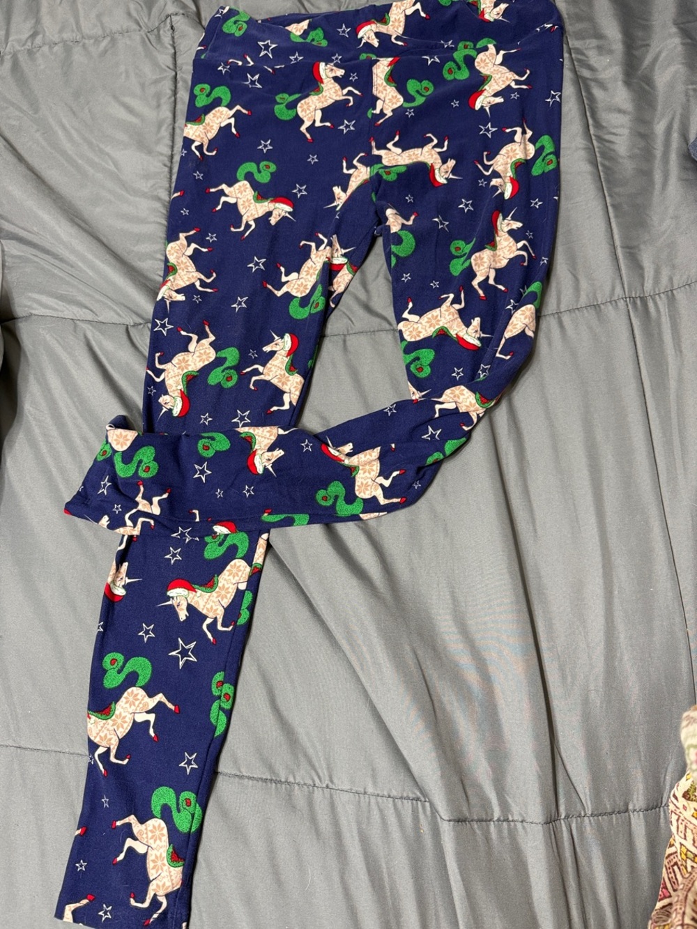 Rare LuLaRoe Unicorns & Green Trees Christmas Holiday Tall & Curvy